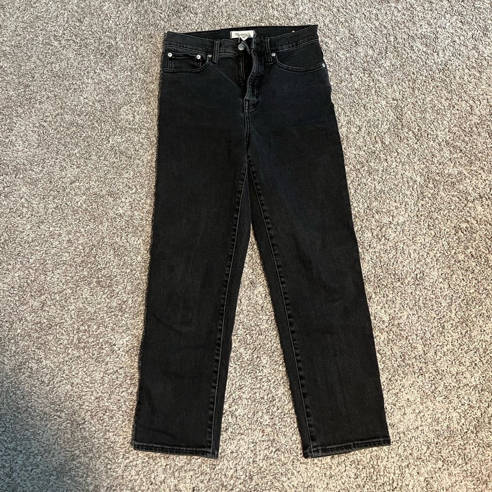 Madewell straight leg black denim